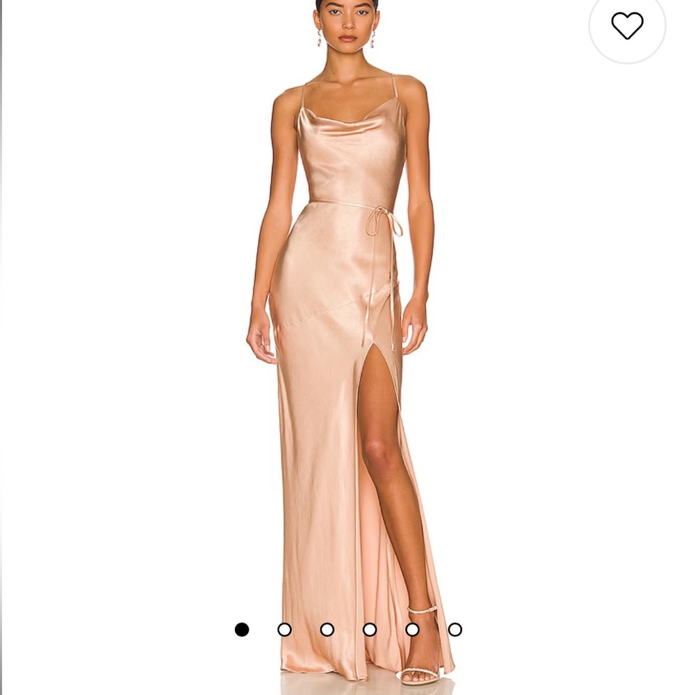 Shona Joy La Lune Bias Cowl Maxi Dress in Desert Rose from revolve
